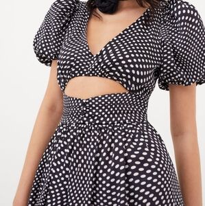 NWT For Love & Lemons Anya Puff Sleeve Dress